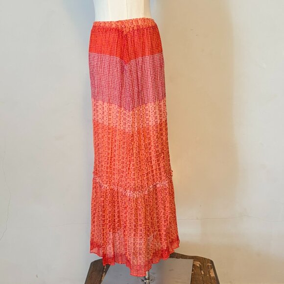 Jaclyn Smith Womens Size Small Orange Maxi Boho Lined skirt - Picture 1 of 7